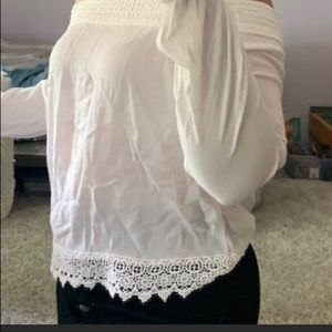 White off the shoulder top